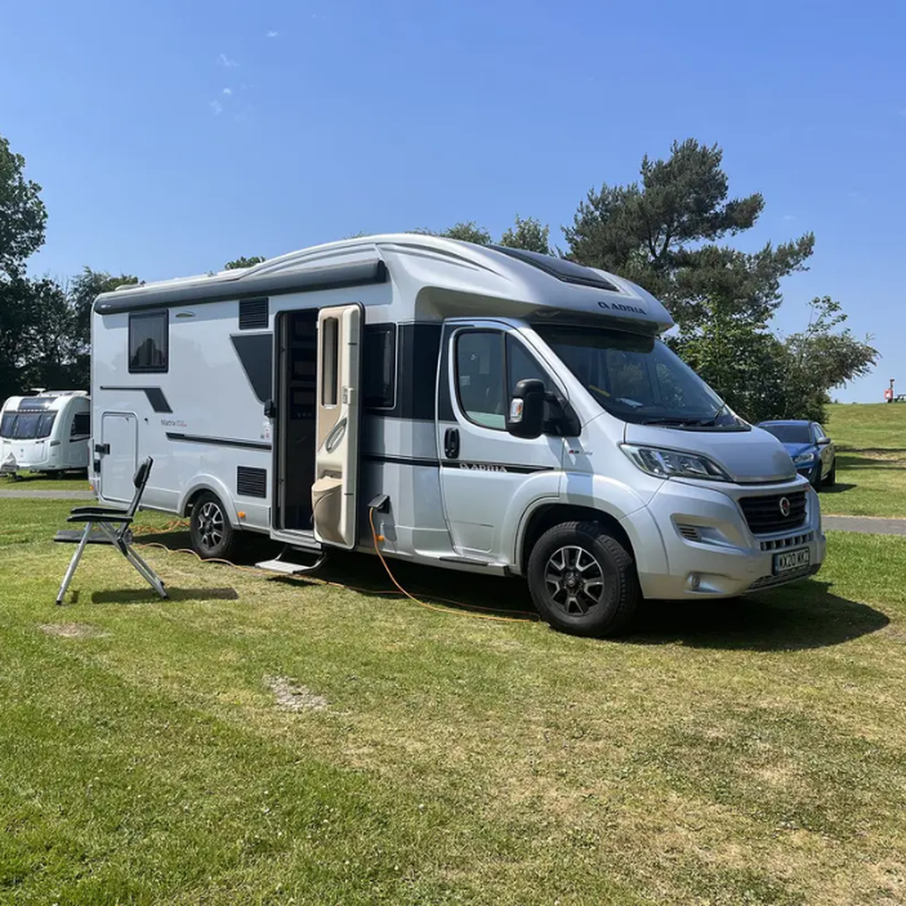 Parked motorhome