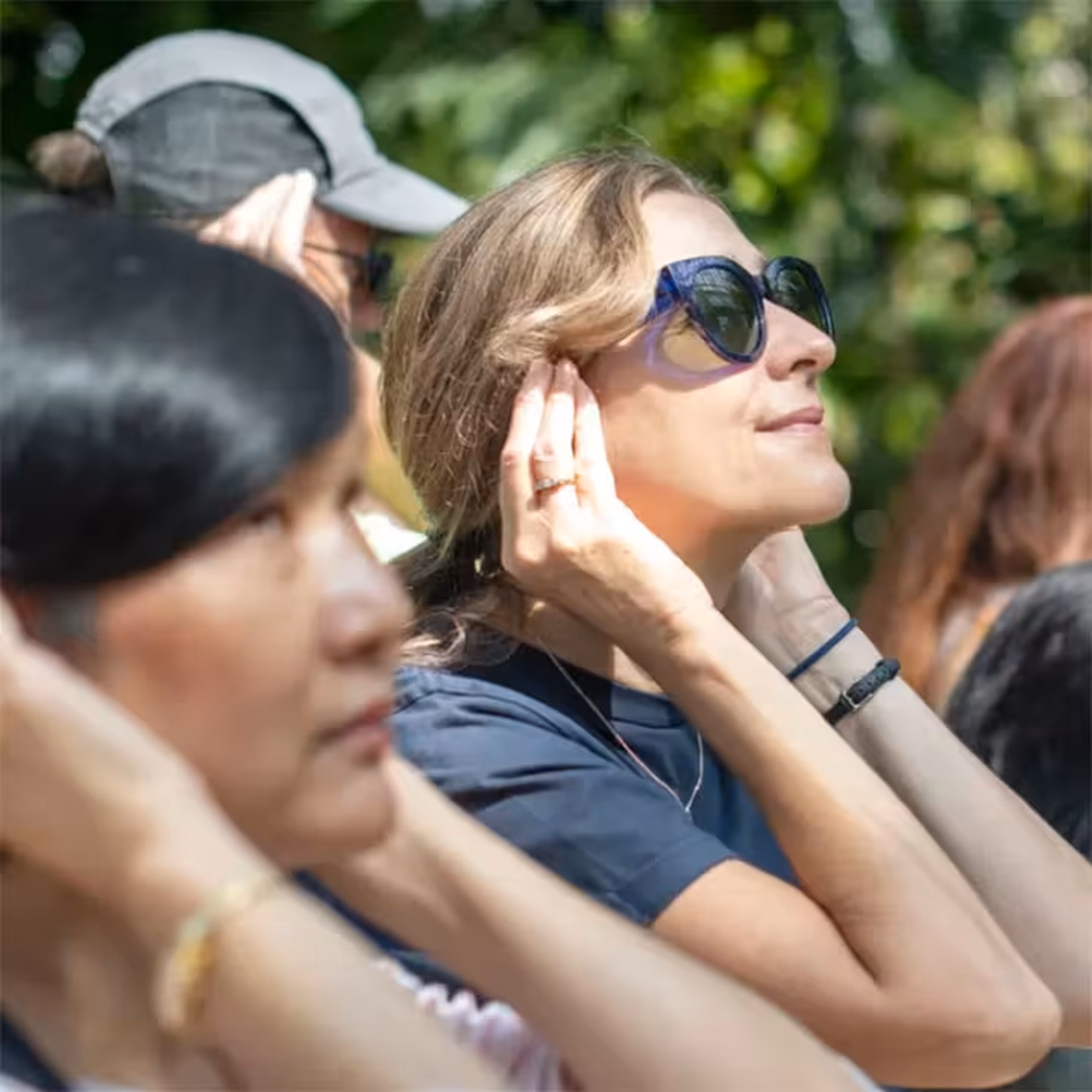 forest bathing at kew individuals performing yoga