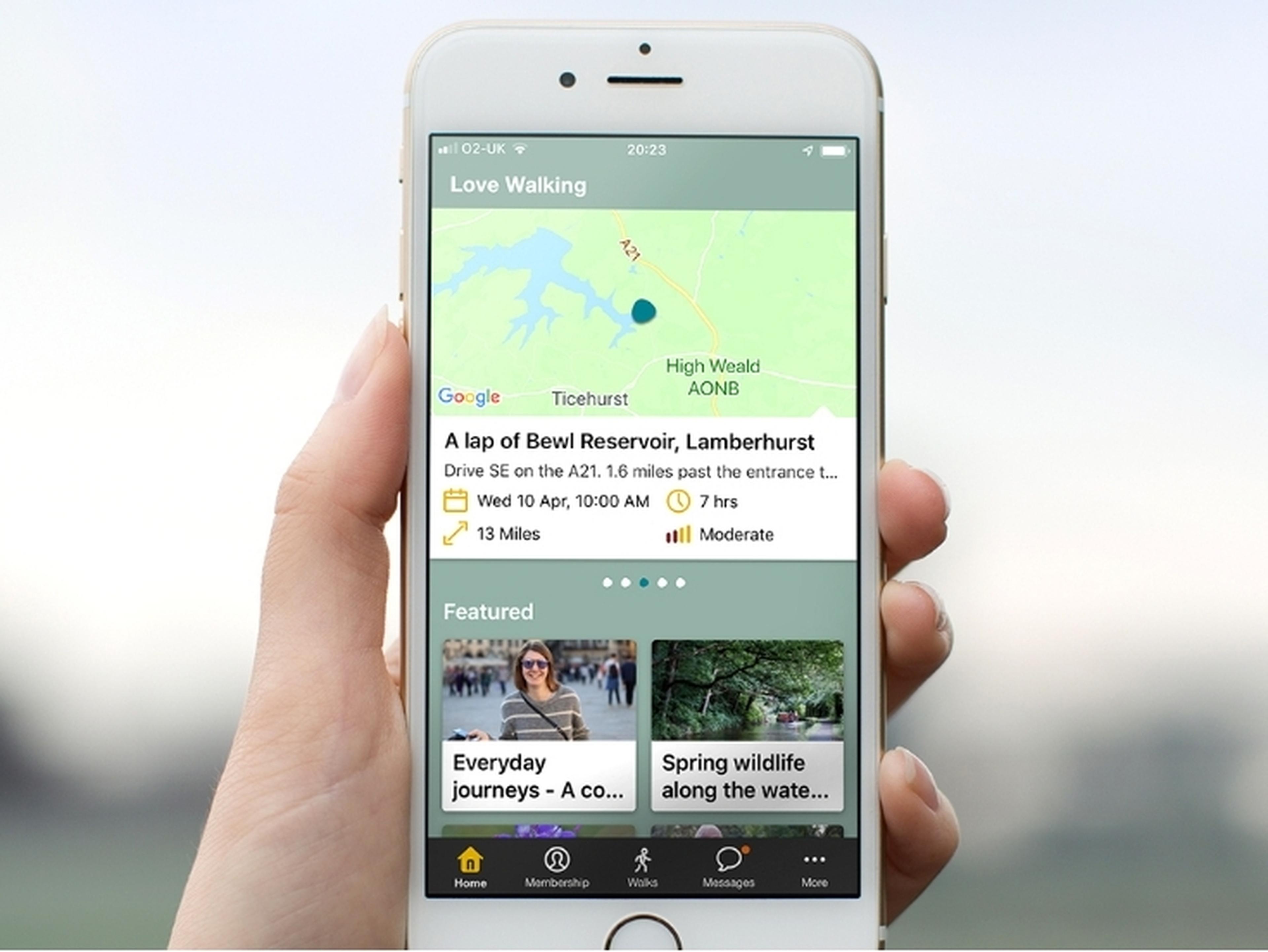 Ramblers mobile phone app