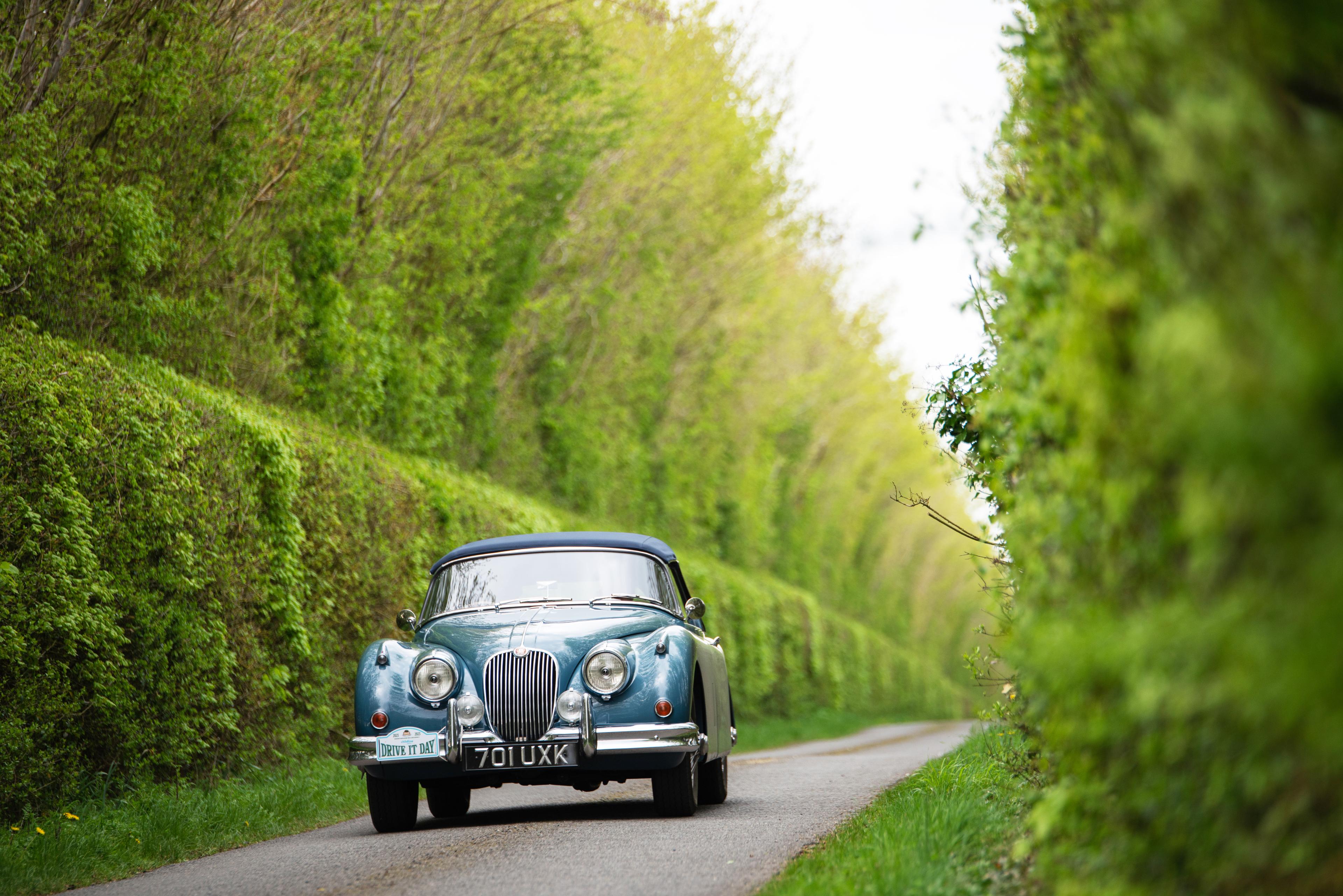 Classic car country road