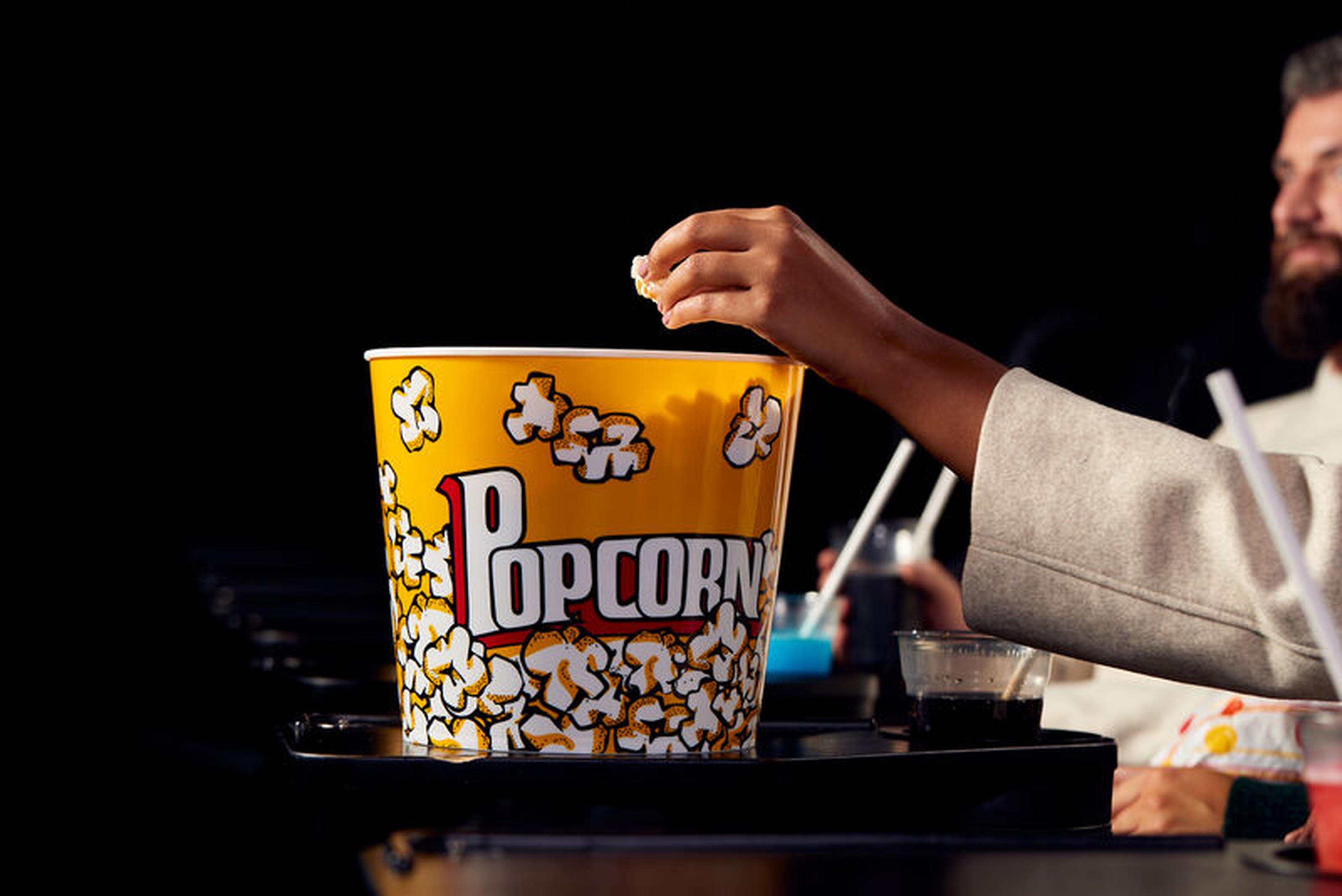 Man eating popcorn