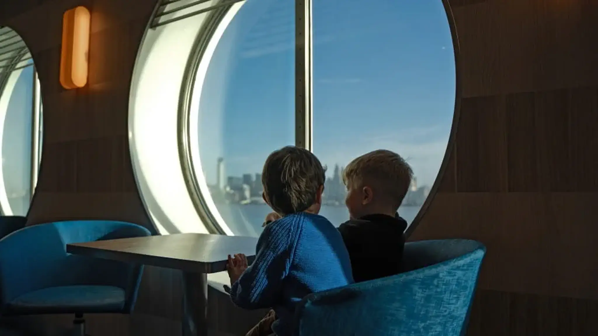Children on ferry