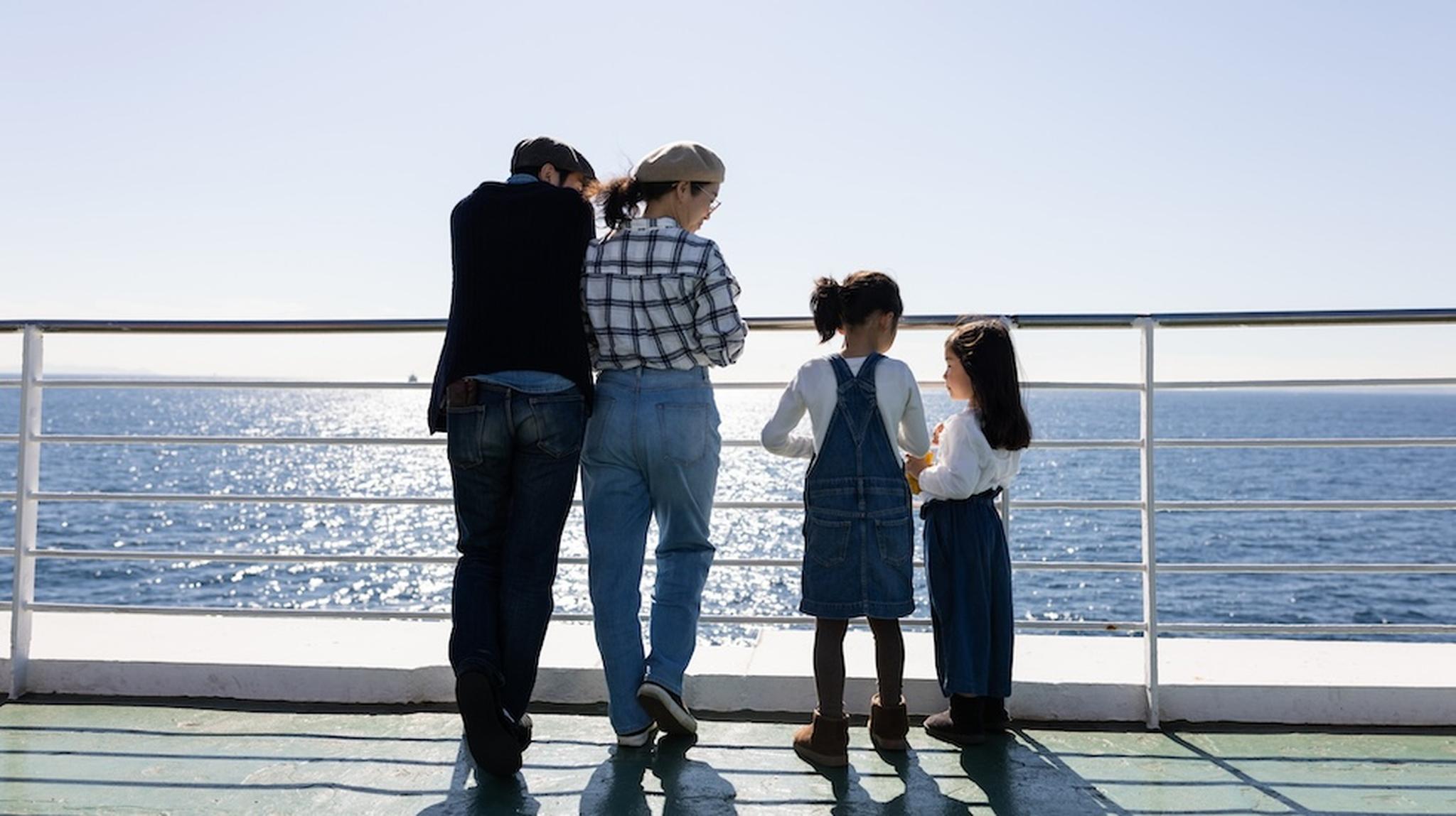 Family of 4 on cruise ship