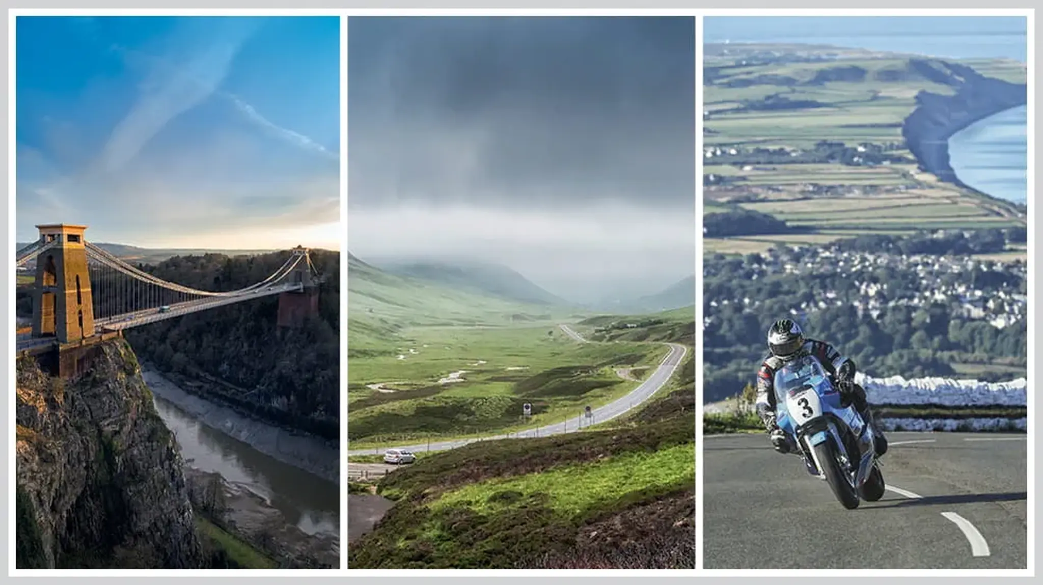 50-greatest-UK-drives-Isle-of-Man-Trossachs-Clifton-Suspension-Bridge