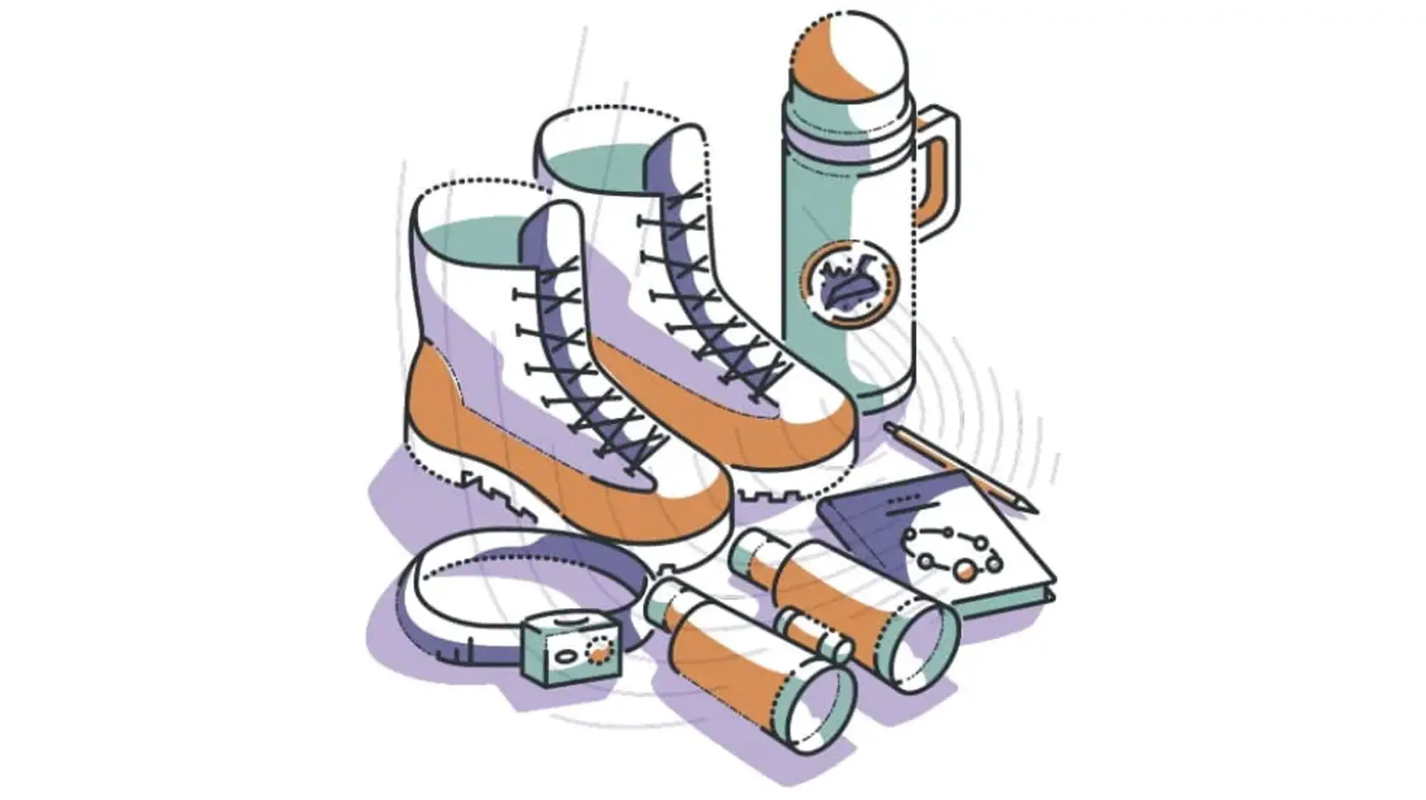 stargazing equipment illustration