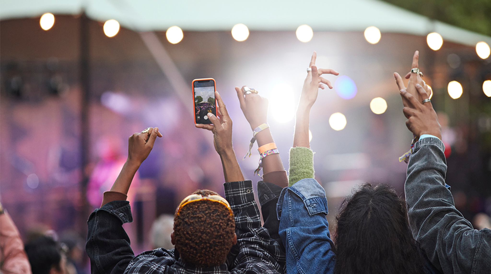 A crowd at a festival
