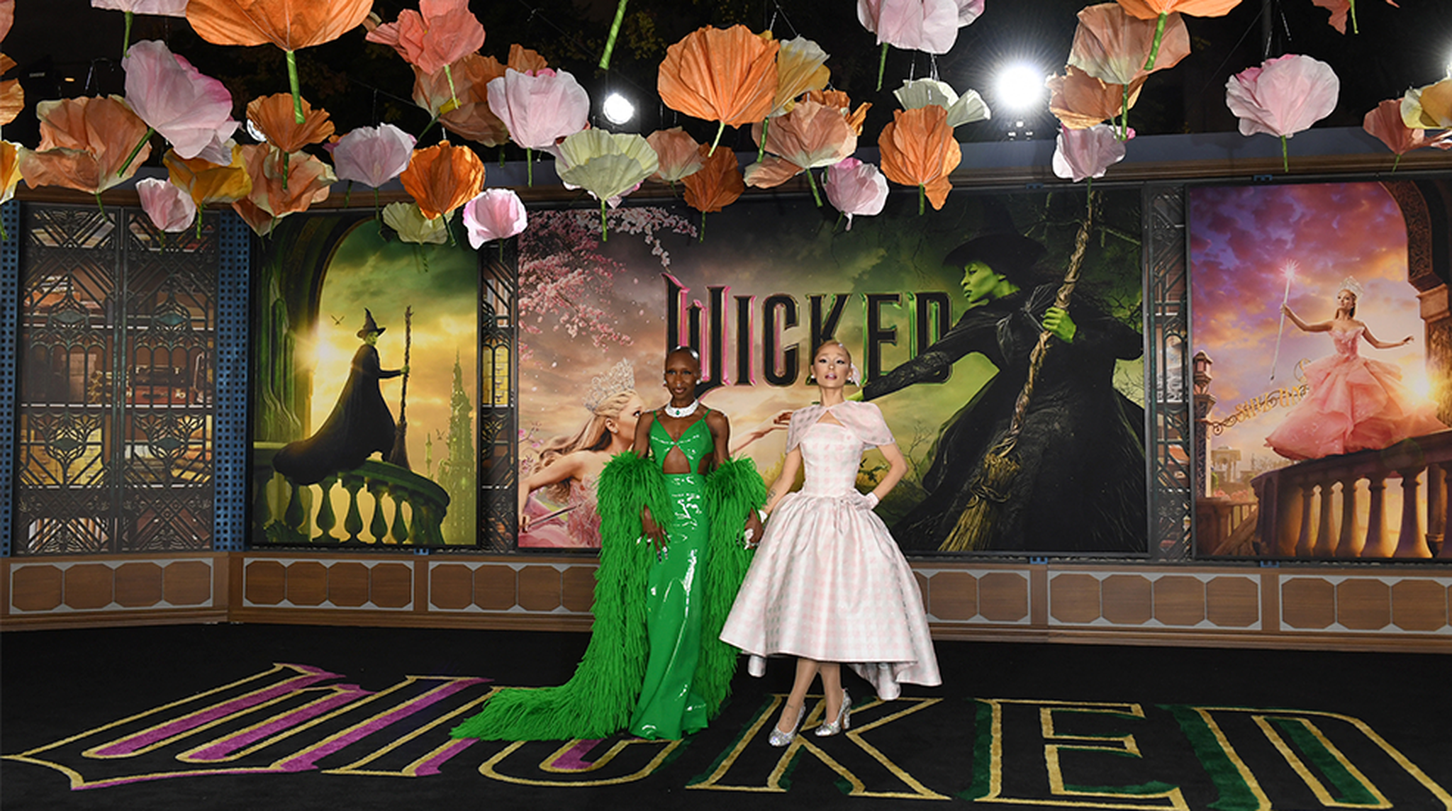 Photo of two actors who play Glinda and Elphaba in the Wicked musical