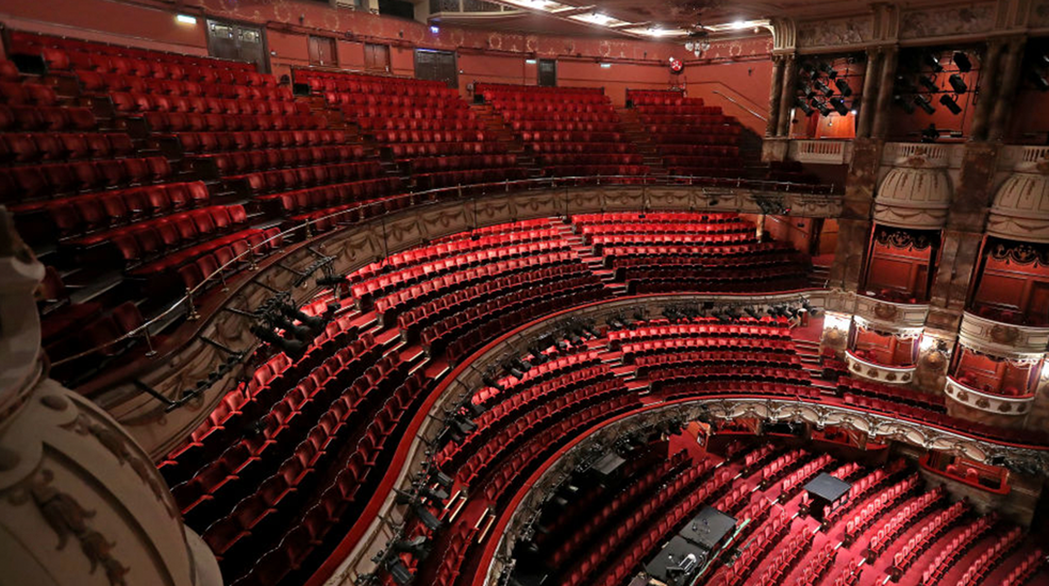 Inside a theatre