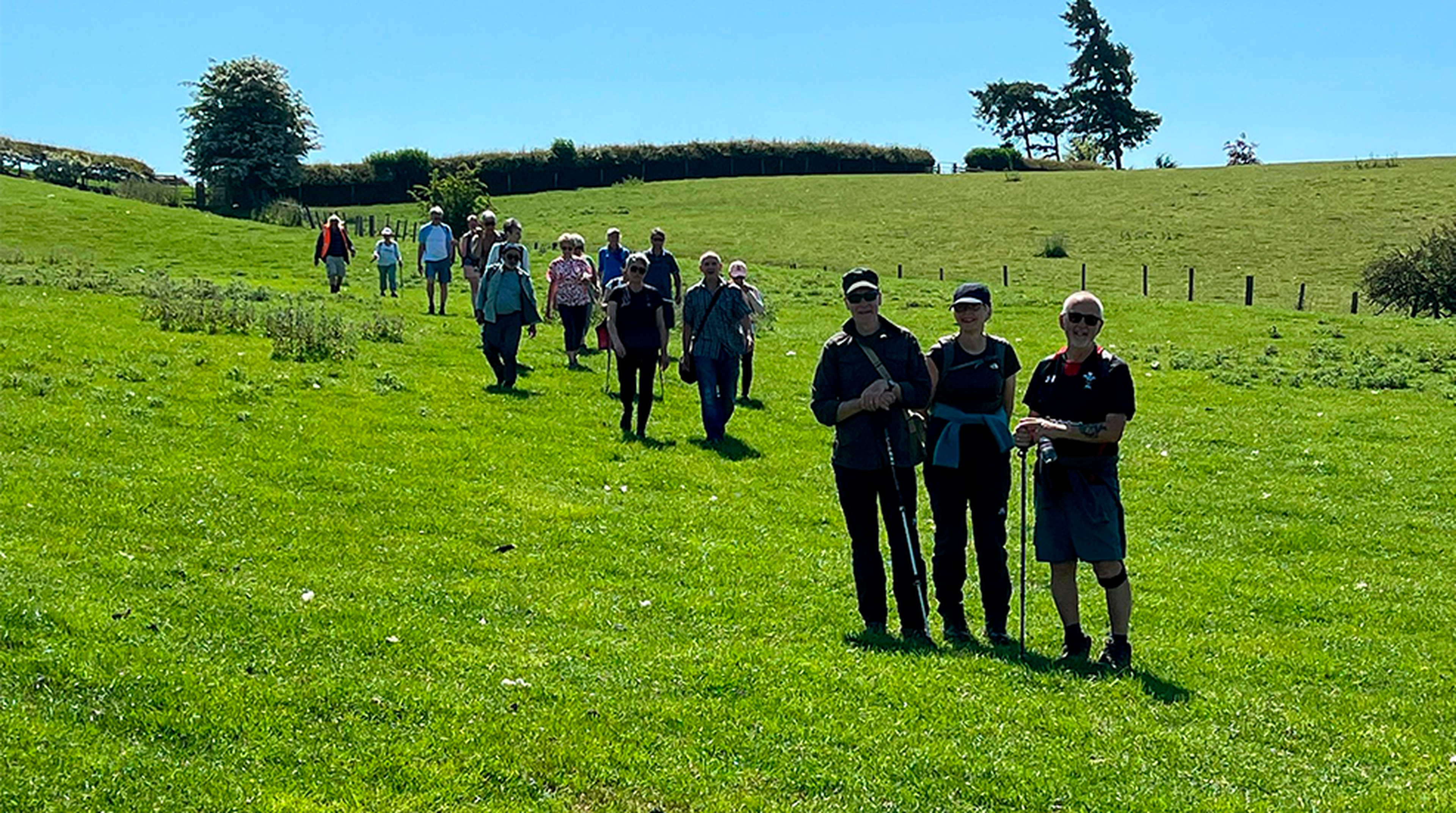 Group picture of walkers from the Newtown Walking Festival
