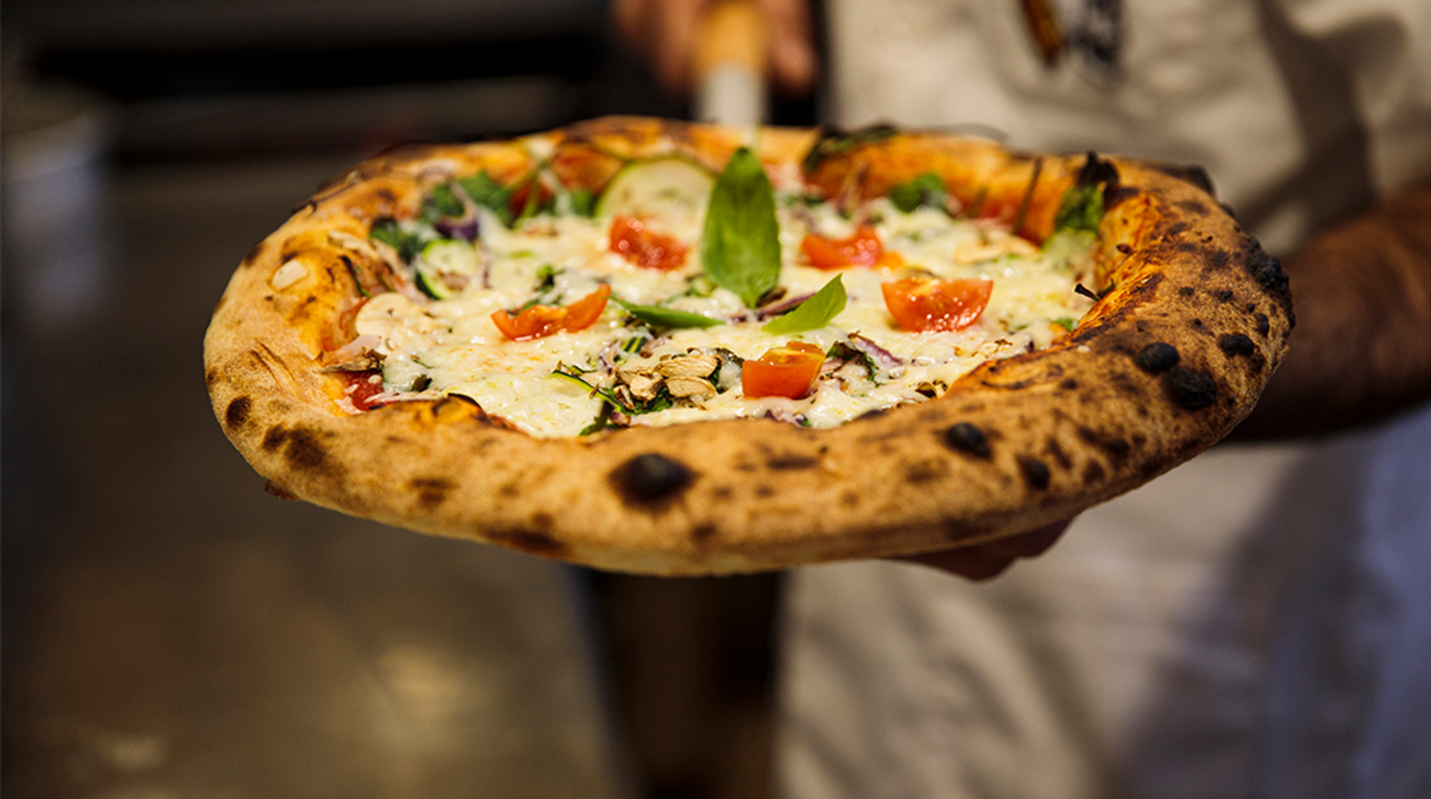 Close up of pizza
