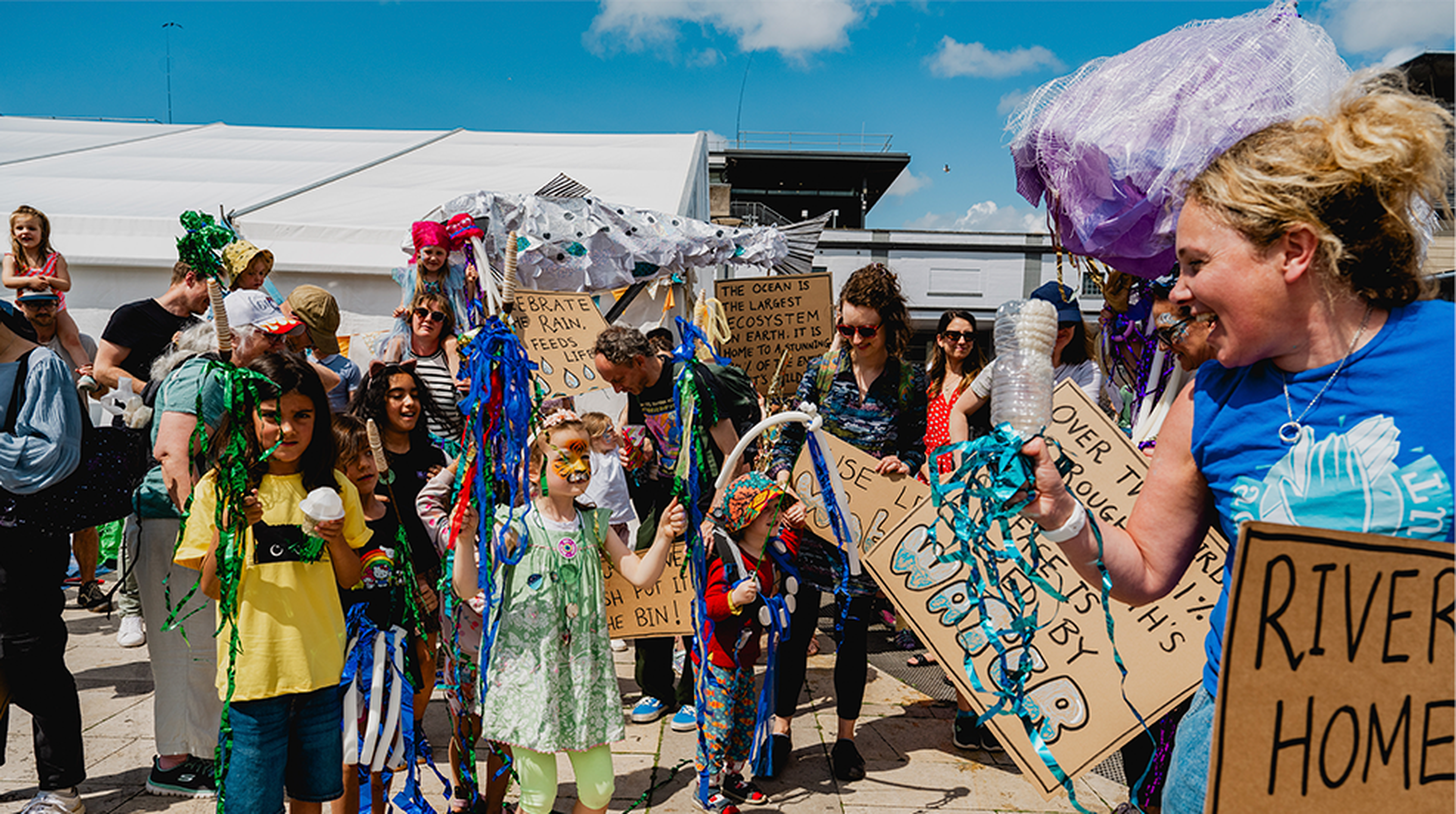 Participants of all ages at the Festival of Nature in the South West of England