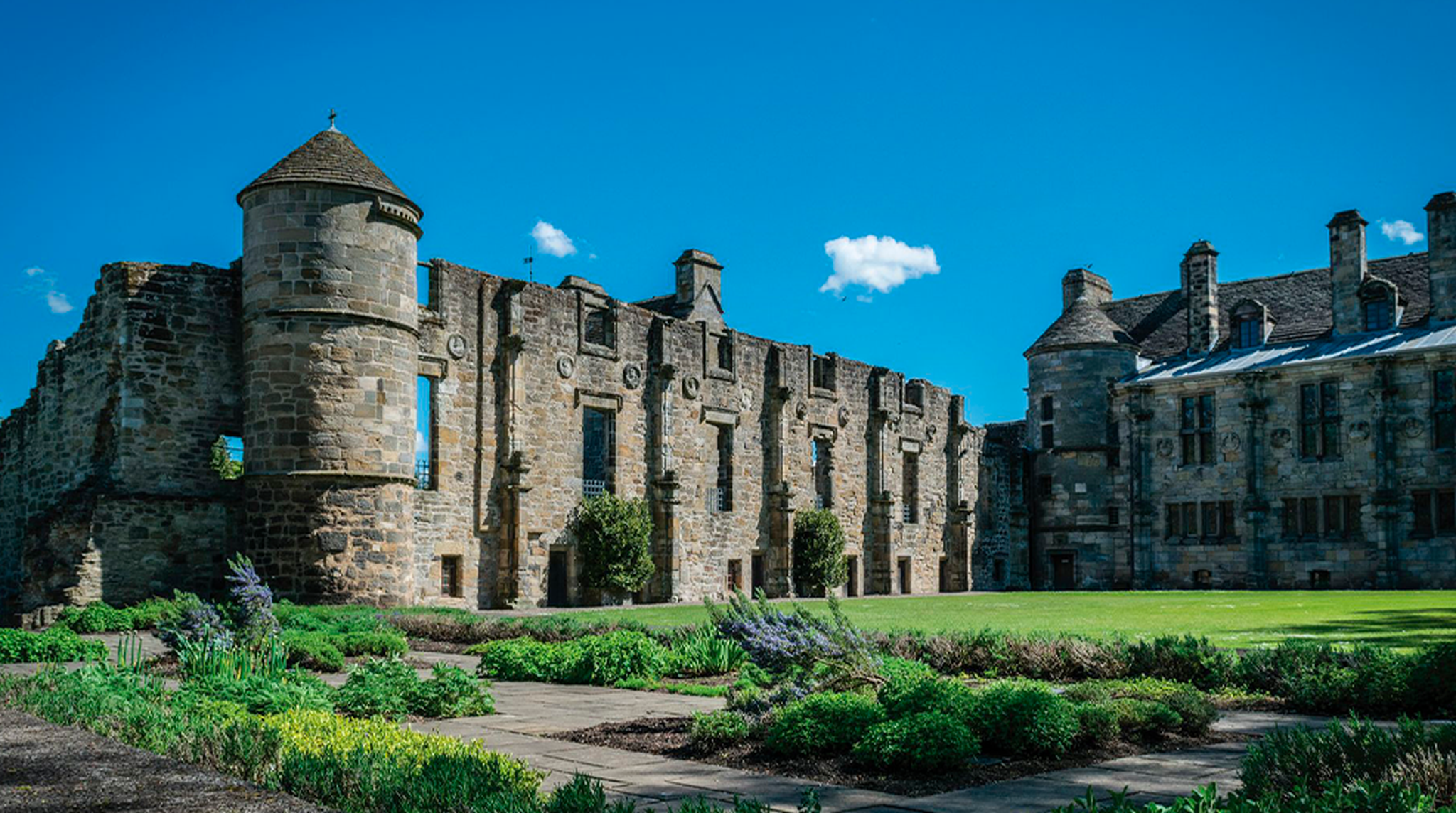Exterior of Falkland Palace remains