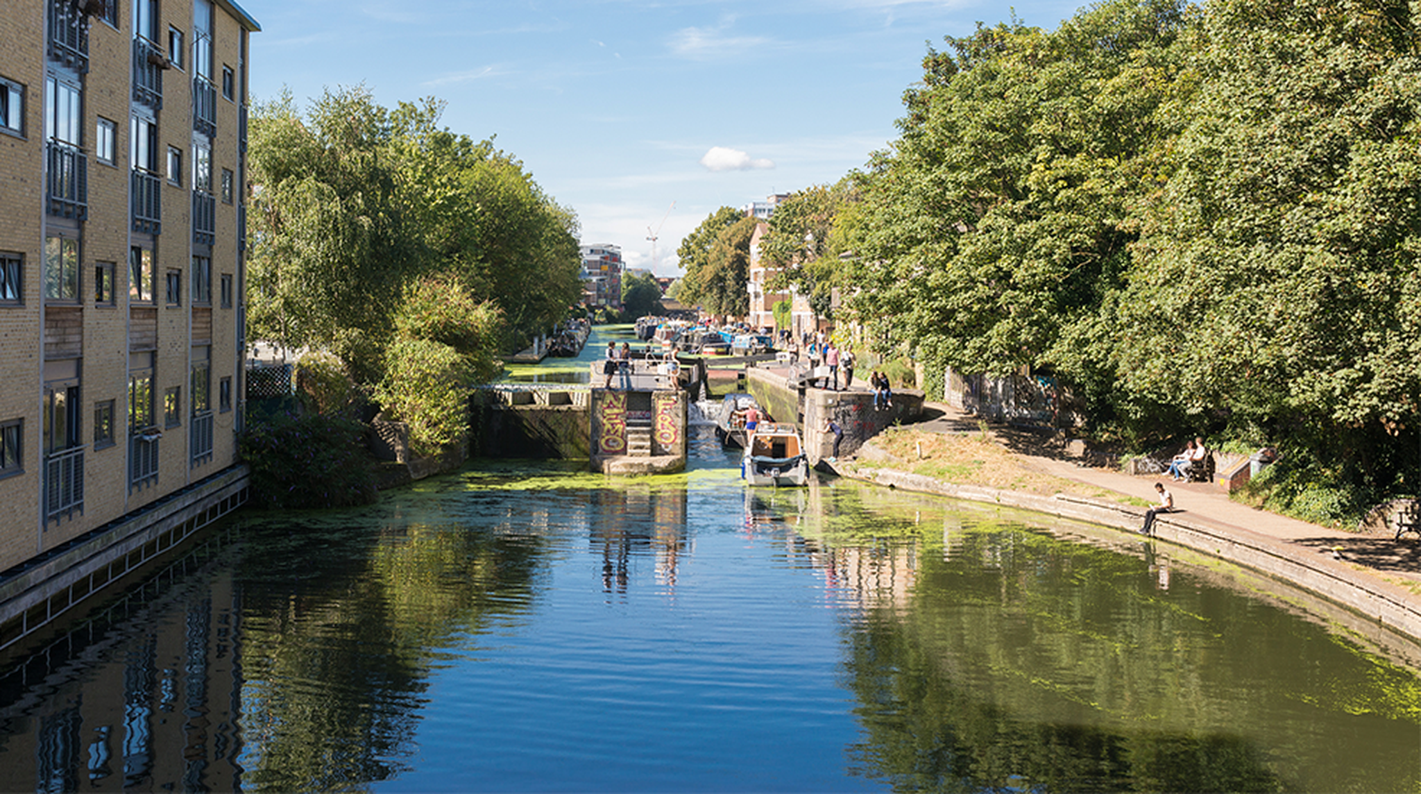 View across Regents Canal
