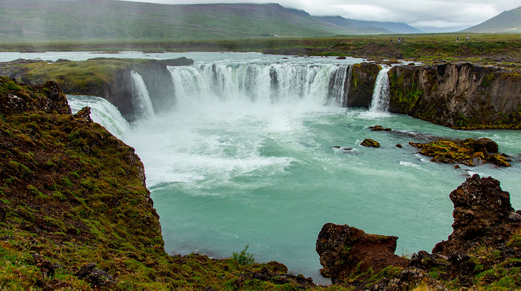 Goðafoss waterfall in Akureyri, Iceland.