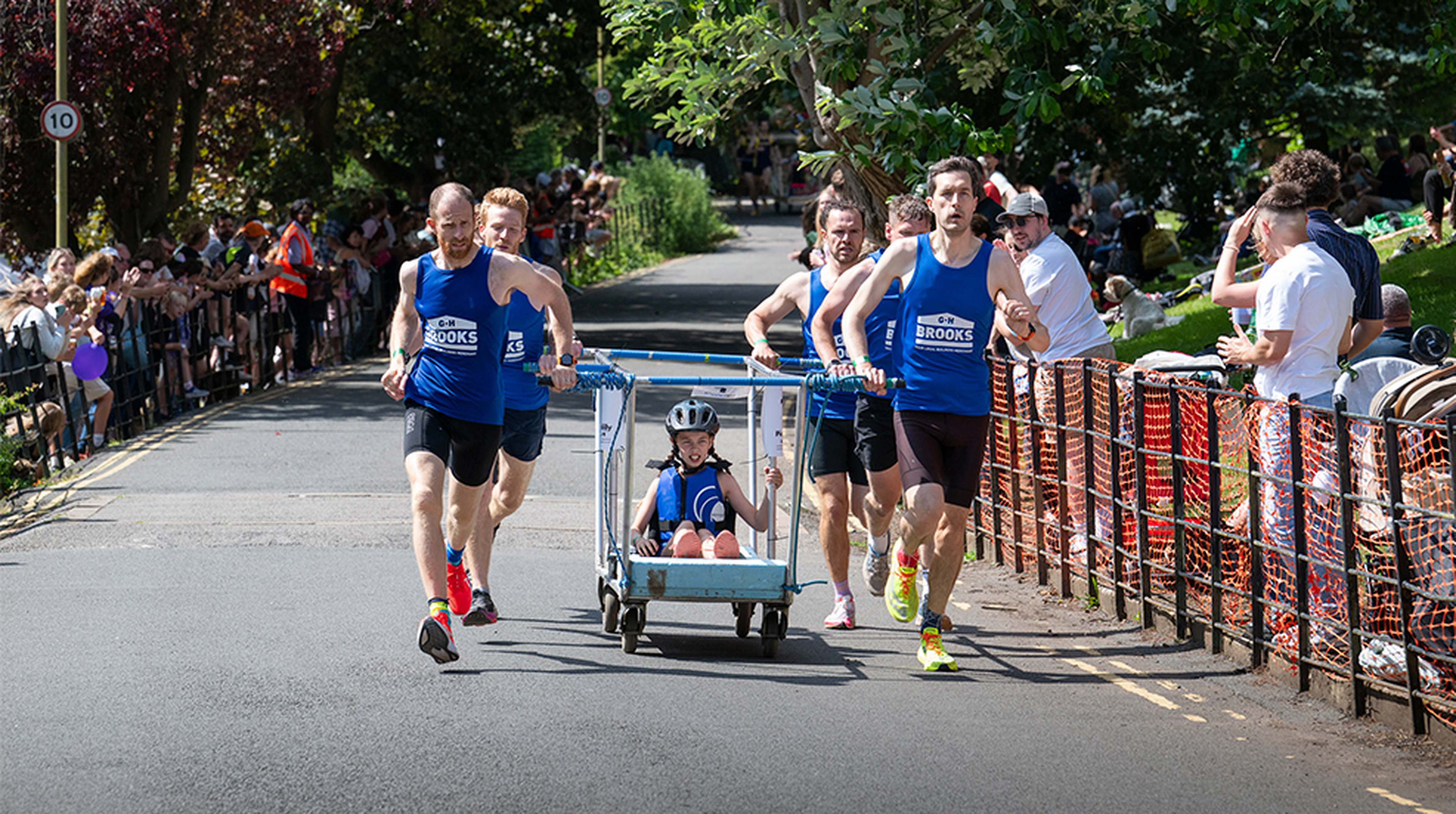 Participants taking part in the Great Knaresborough Bed Race