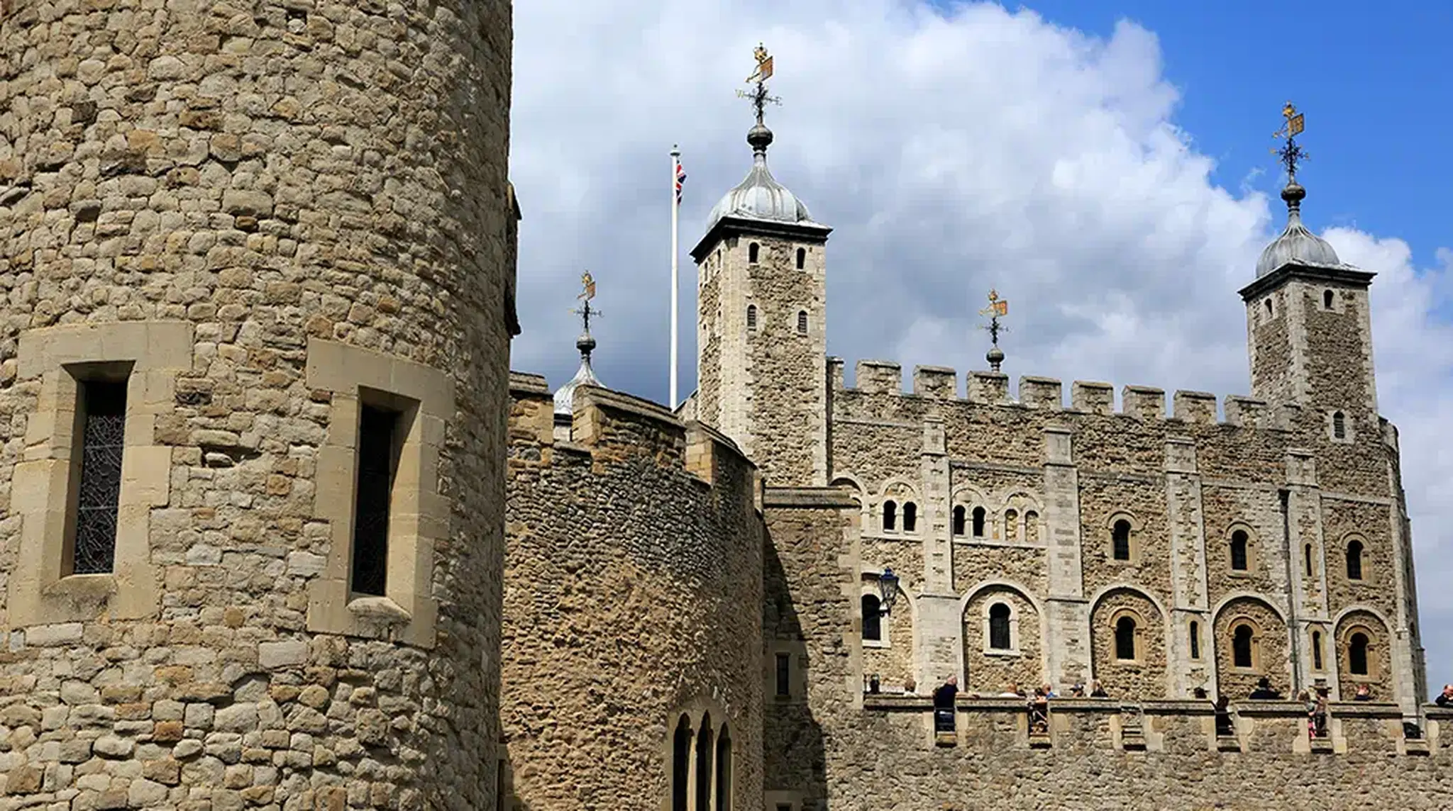 The Tower of London with its historic stone walls