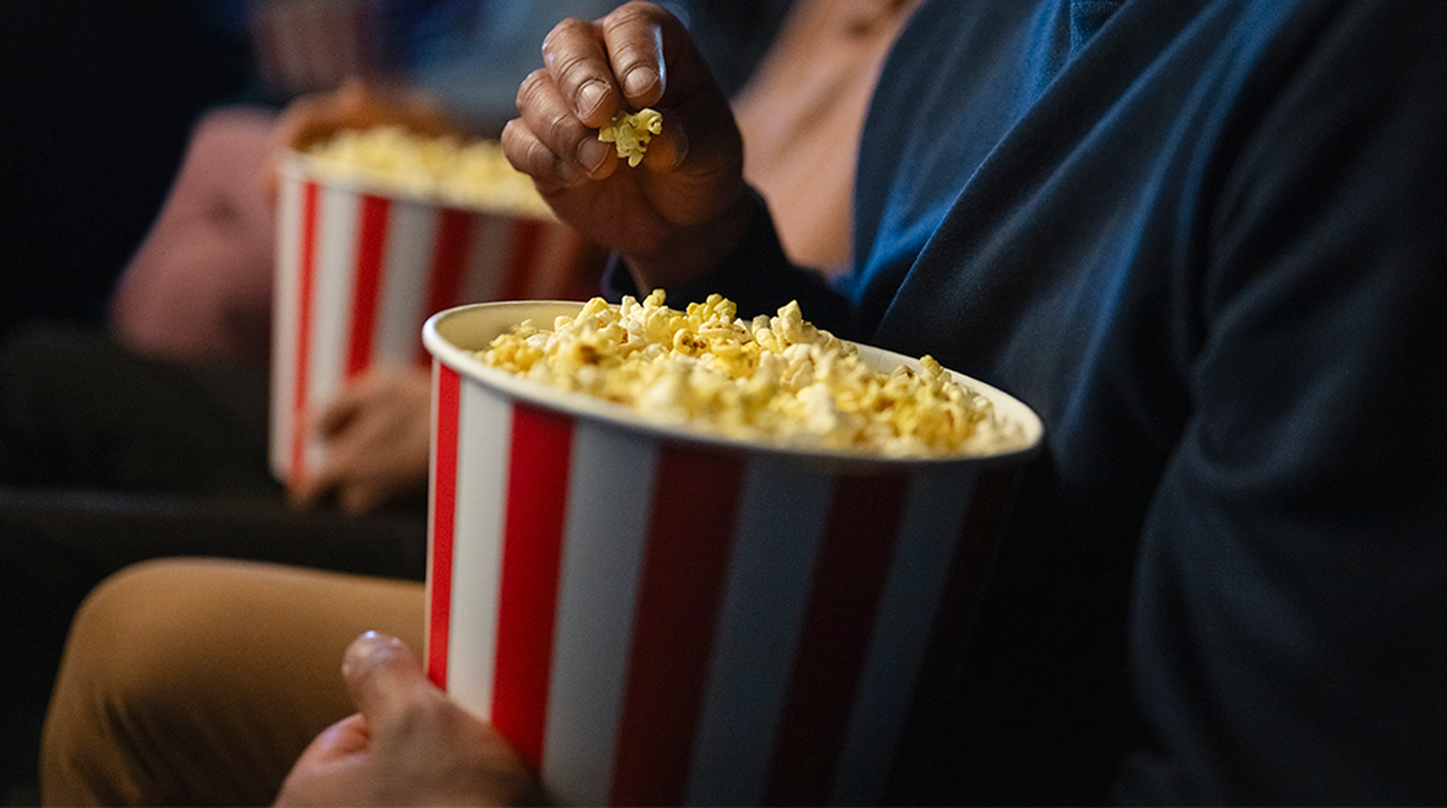 Close up of popcorn bucket