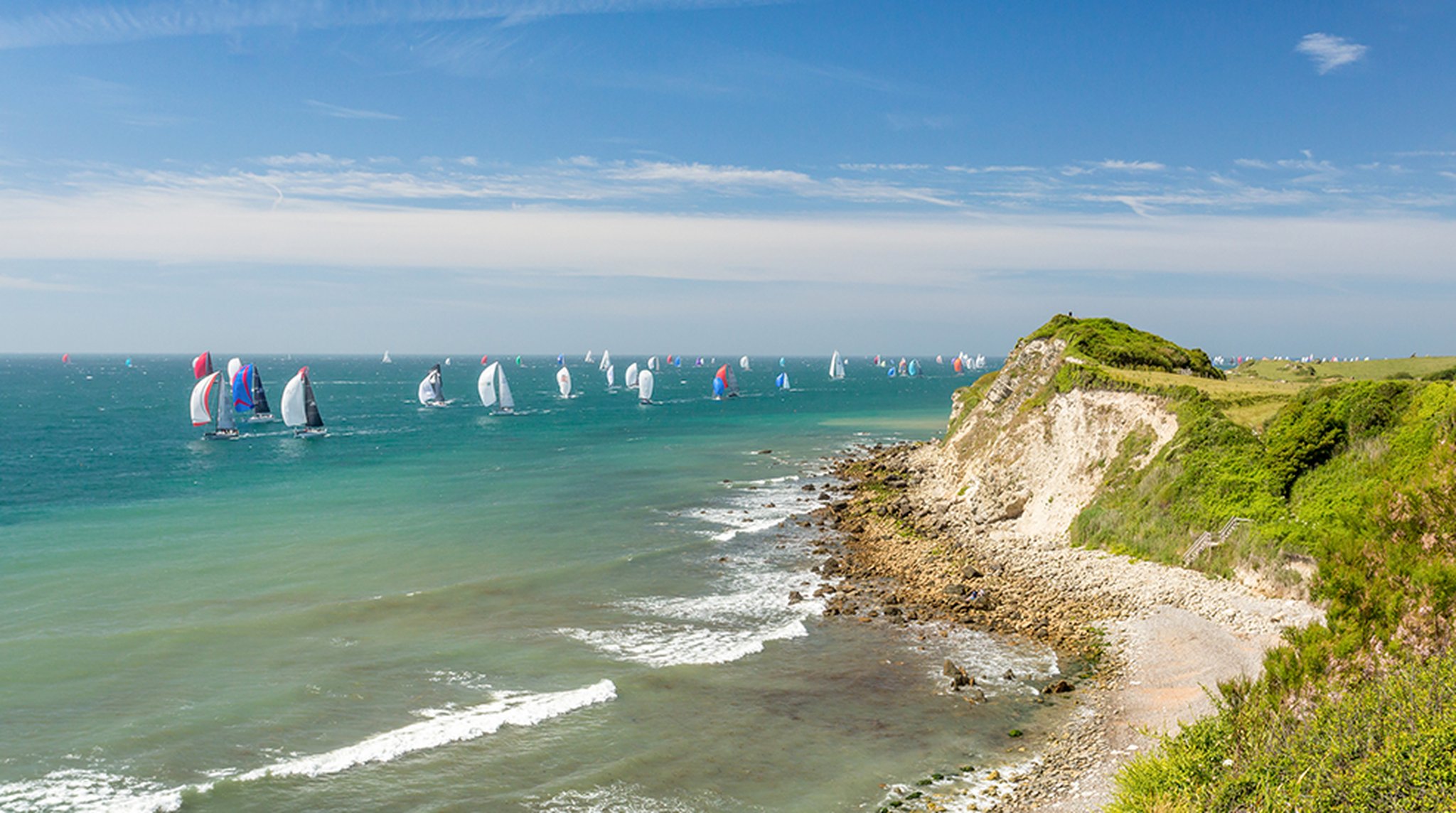 Yacht racing in the Isle of Wight
