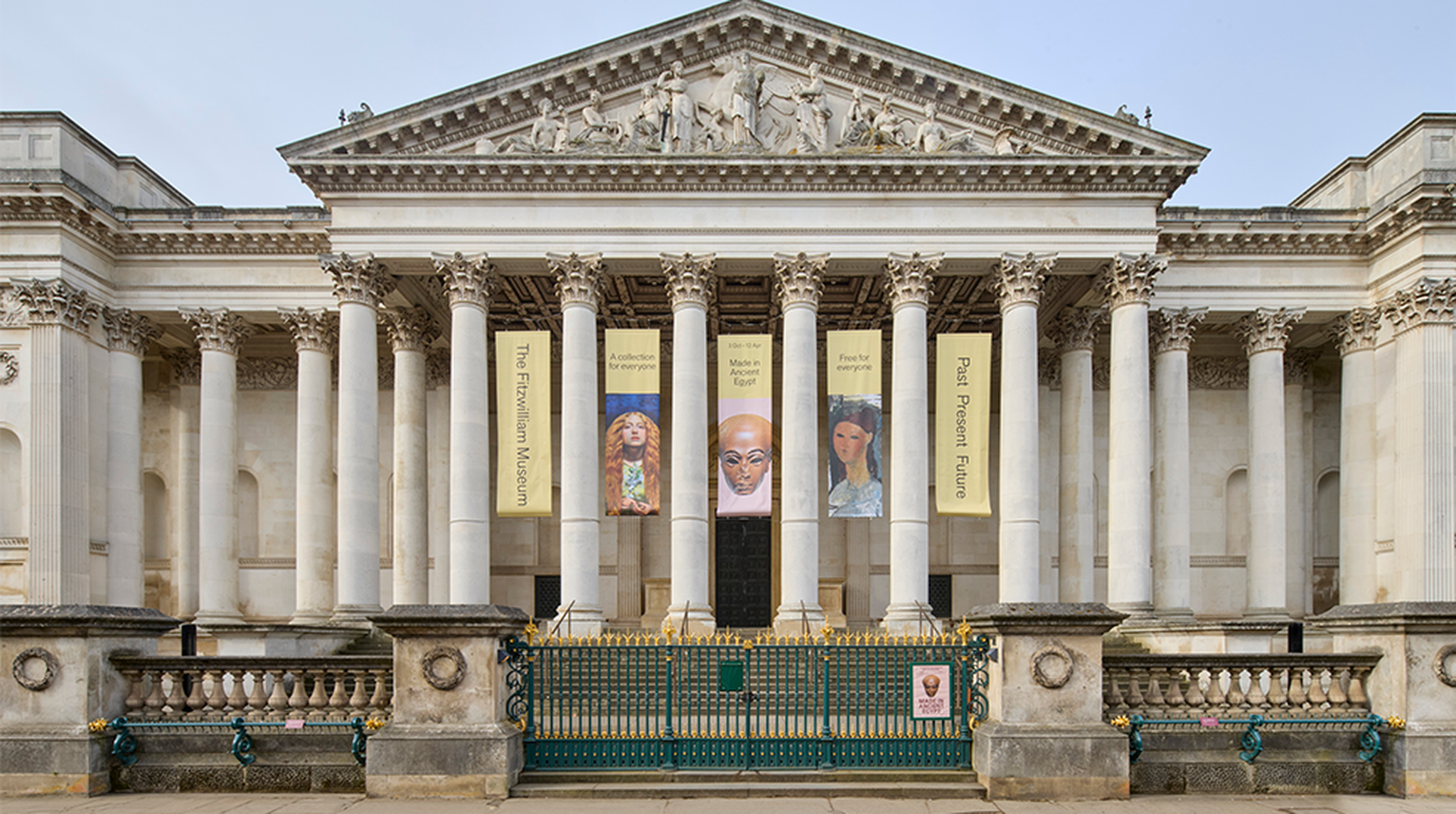 Outside The Fitzwilliam Museum in Cambridge