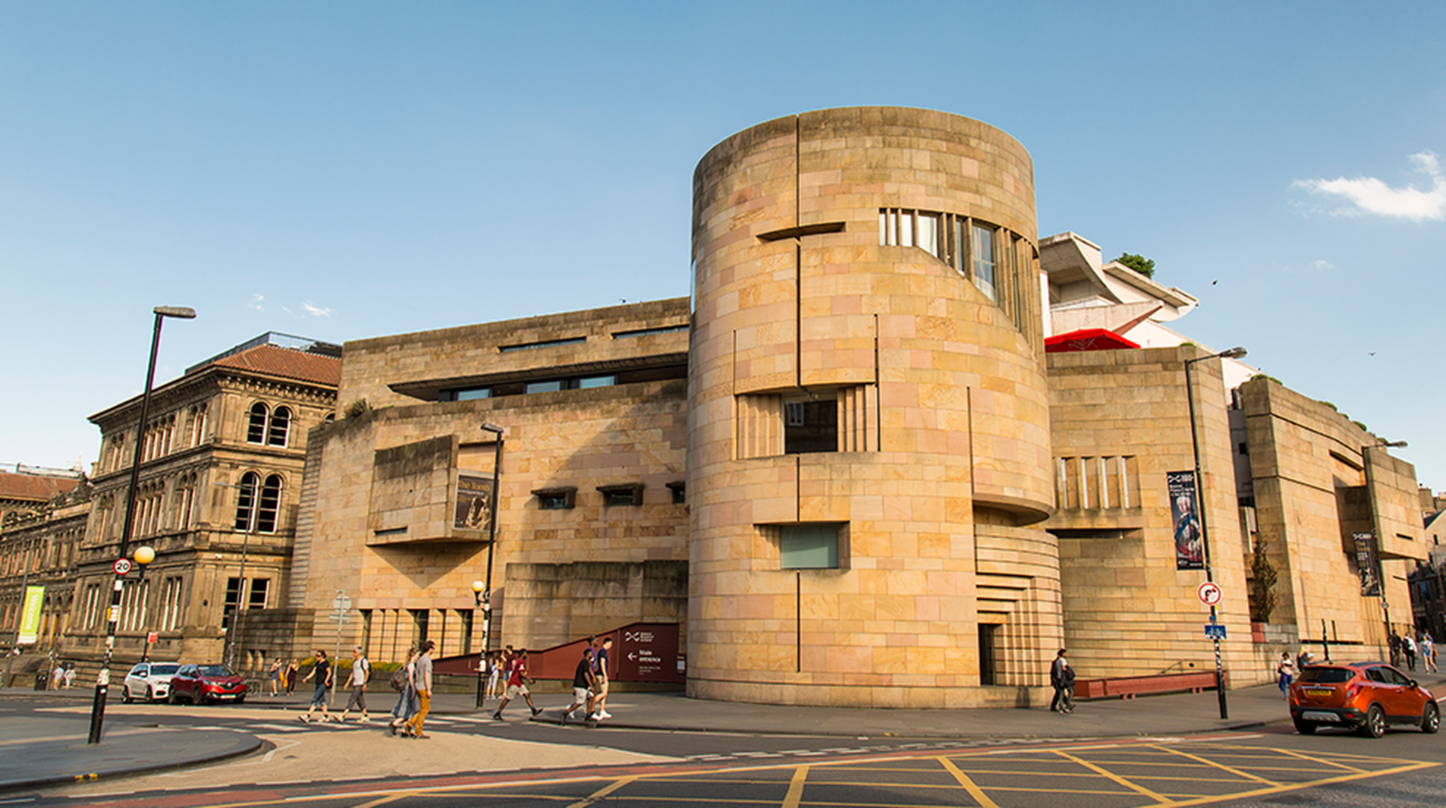 Outside the National Museum of Scotland
