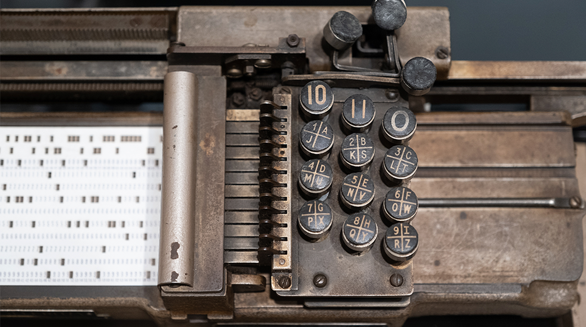 Hollerith; punch card machine at The intelligence factory at Bletchley Park