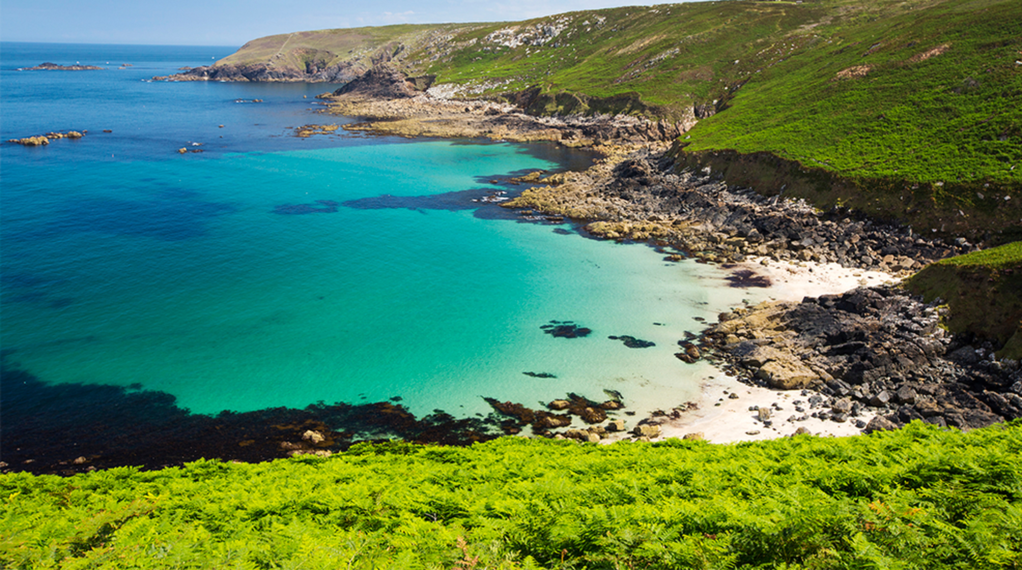 Looking towards the Carracks from near Zennor Head, Cornwall, UK.
