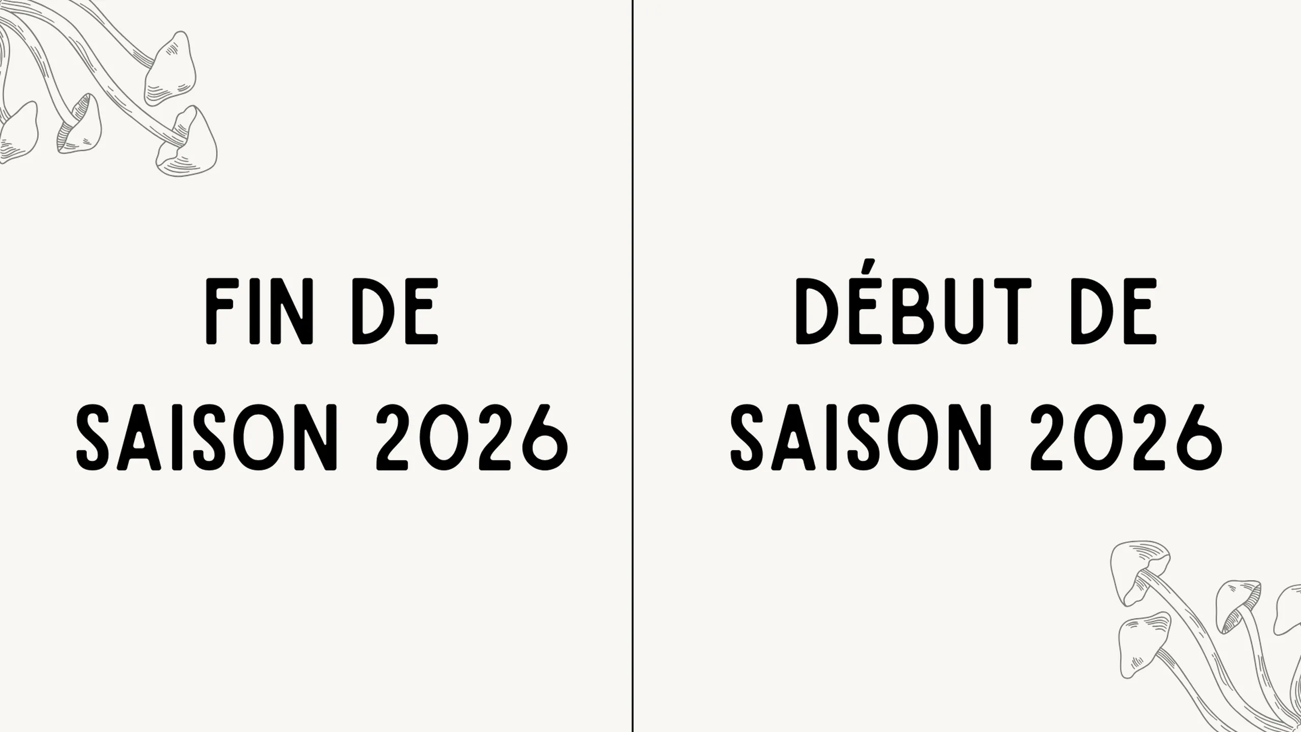 Séparation fin et début de saison 2026