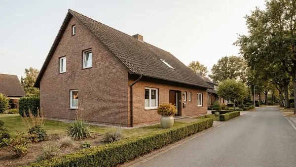 Redaktionelles Tageslichtfoto eines für Minden typischen Einfamilienhauses als Kontext zum Thema Dämmfirma Minden.