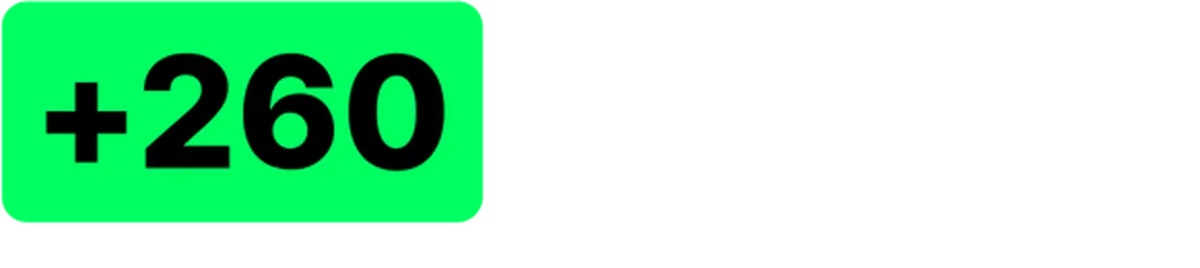 Grüne Grafik mit der Aufschrift +260 als Hinweis auf mehr als 260 positive Google-Bewertungen der VARM GmbH.