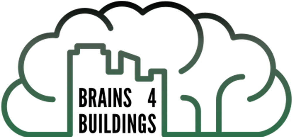 Logo Brains4Buildings B4B groen zwart