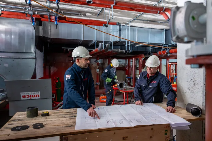 Bouwtekening technische ruimte Avans Hogeschool