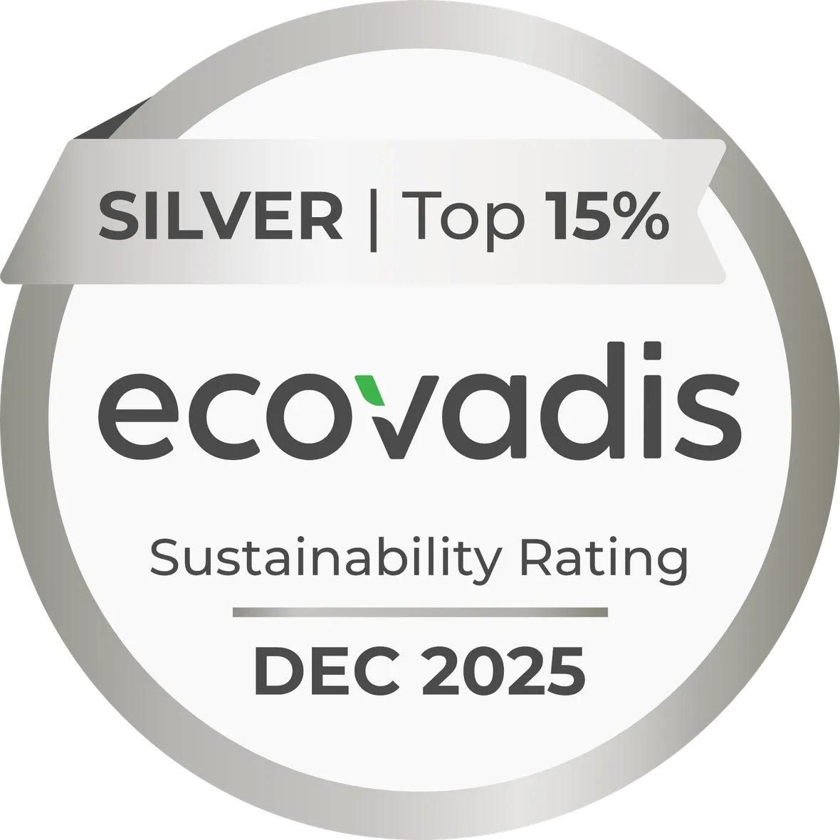 ecovadis silver sustainability rating dec 2025 certificering keurmerk