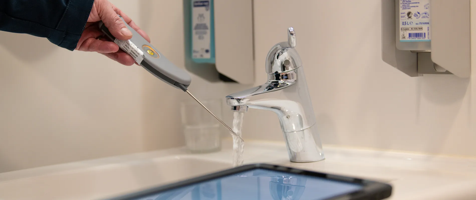 Legionellapreventie  unica watertechniek tablet