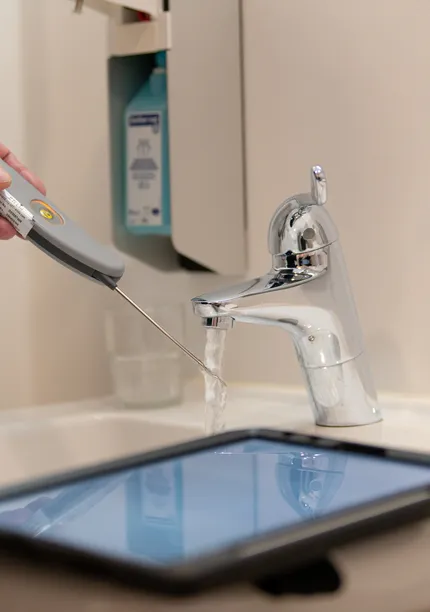 Legionellapreventie  unica watertechniek tablet