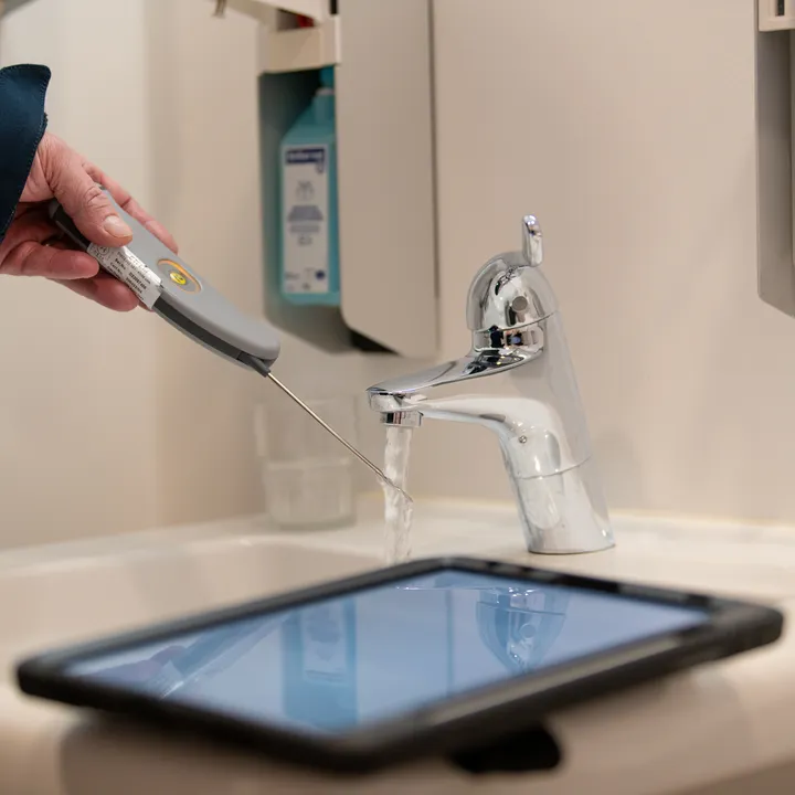 Legionellapreventie  unica watertechniek tablet