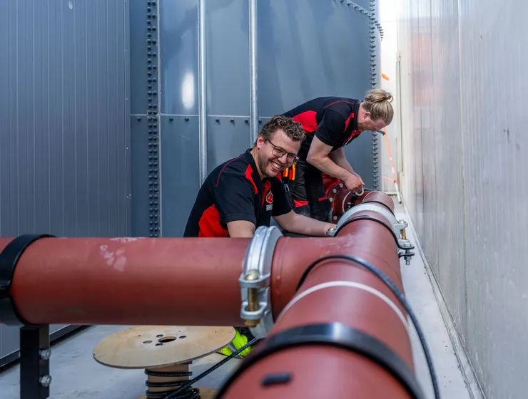 Werk in watervoorziening