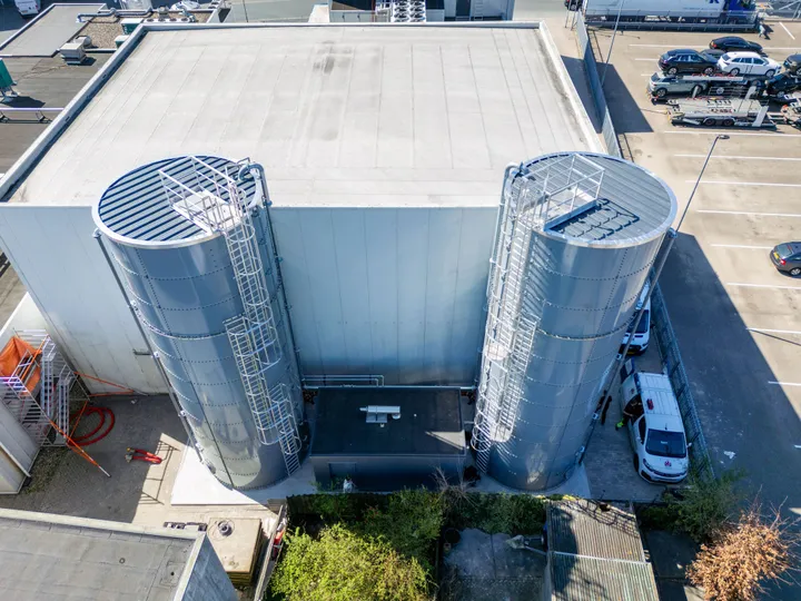 Watertank bovenaanzicht