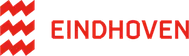 Red zigzag pattern with the word "EINDHOVEN" in bold red text to the right on a transparent background.