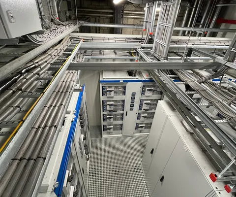 Technische ruimte Mora fabriek Maastricht bovenaanzicht