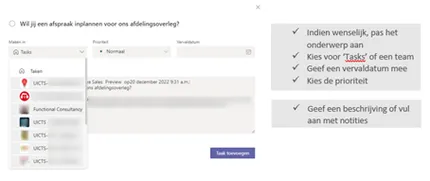 aanvullen taak