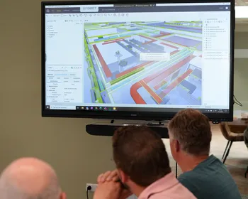 Bim overleg met Autocad op het scherm