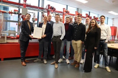 Fire Vision Sprinkler certificaat overhandiging