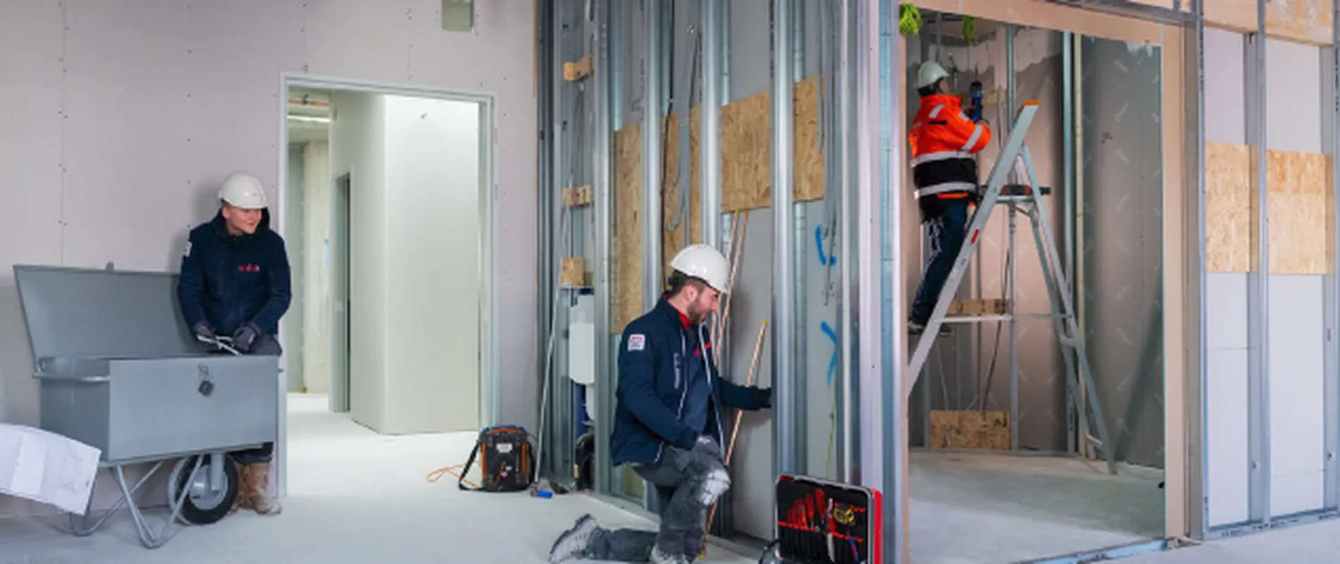 Werkzaamheden voor sanitair project
