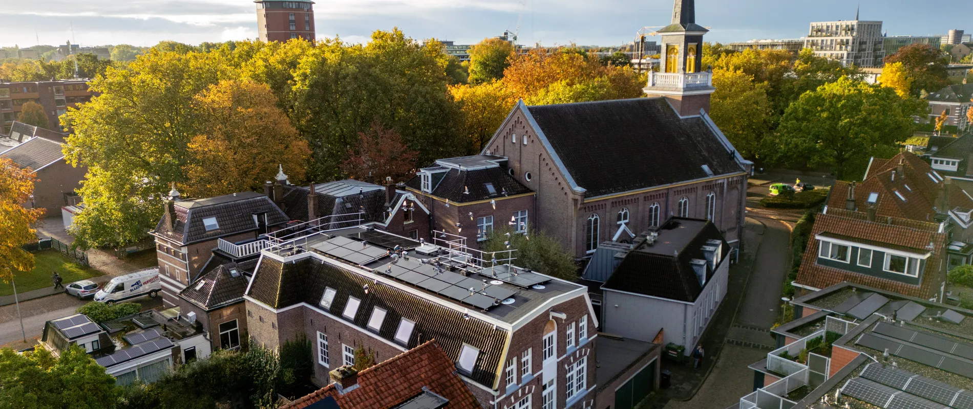 Gemeente zwolle monumentaal pand drone foto