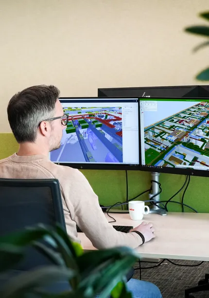 Bim coordinator aan het werk in Autocad
