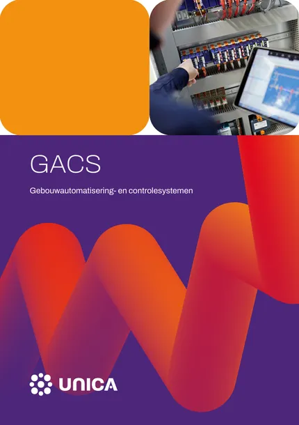 Voorkant van de brochure GACS wat staat voor Gebouwautomatisering en controlesysteem