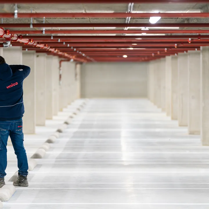 Sprinklerinstallatie modificatie parkeergarage