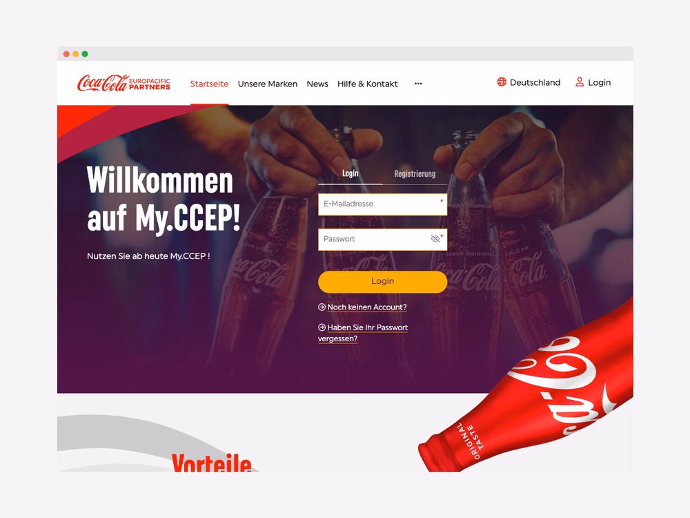 MyCCEP-Relaunch: B2B-Bestellportal für Coca-Cola Europacific Partners