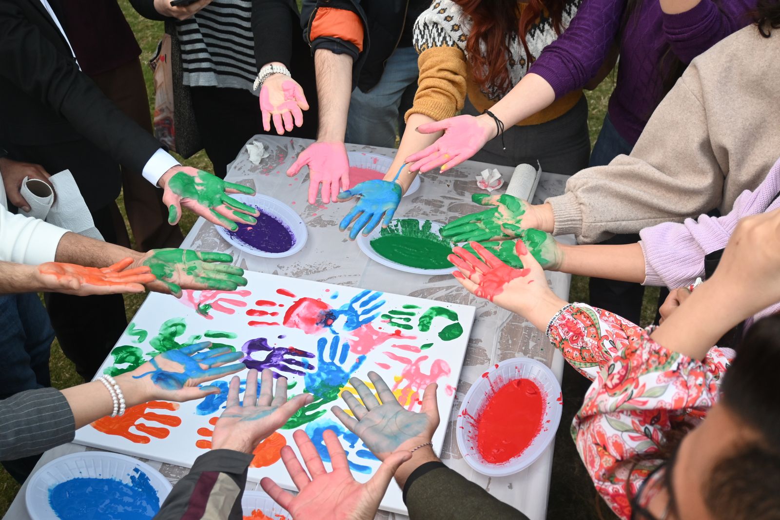 Hands together