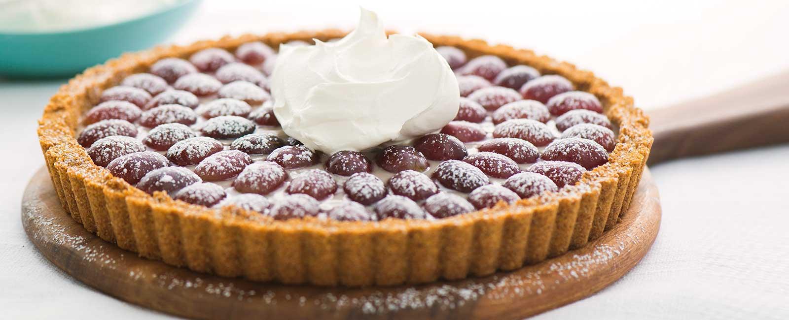 Grape Tart with Peanut Butter Whipped Cream - Welch's